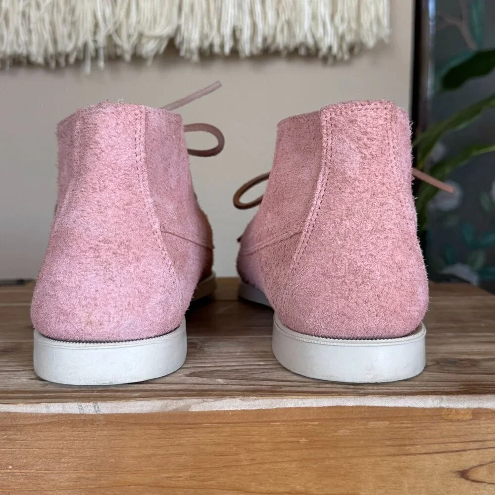 Todd Synder + Sebago Tatanka Chukka Pink Suede High Top Boat Shoe Size 8